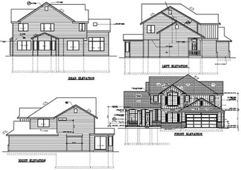 Home Plan Rear Elevation of this 3-Bedroom,2339 Sq Ft Plan -119-1179