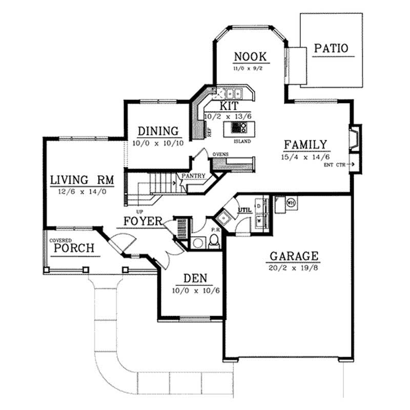 Floor Plan First Story of Contemporary Plan #119-1179