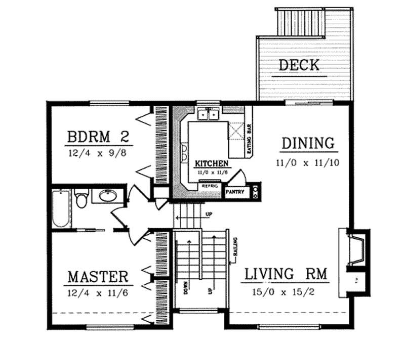 Floor Plan First Story of Ranch Plan #119-1186