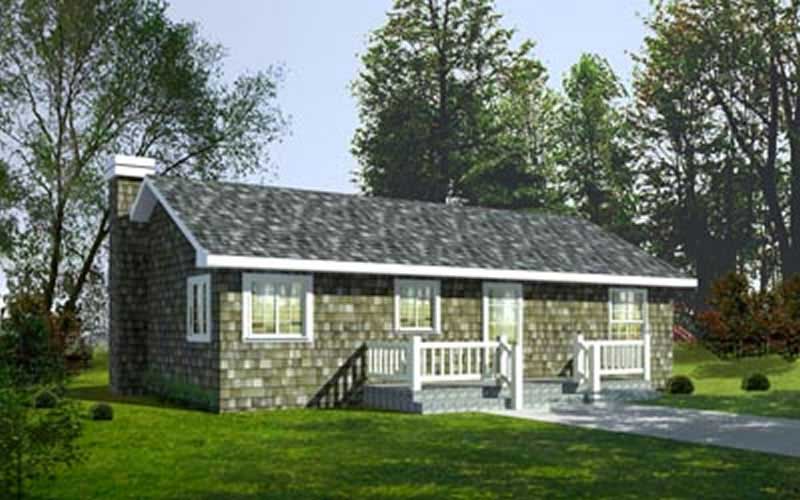 Front View of this 2-Bedroom, 960 Sq Ft Plan - 119-1187