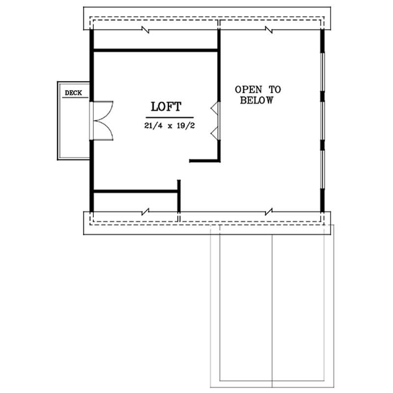 Floor Plan Second Story of Vacation Homes Plan #119-1207