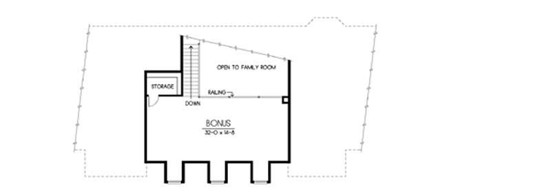 Floor Plan Second Story of Country Plan #119-1208