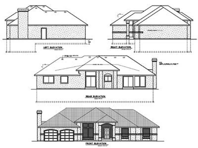 Home Plan Rear Elevation of this 3-Bedroom,1983 Sq Ft Plan -119-1214