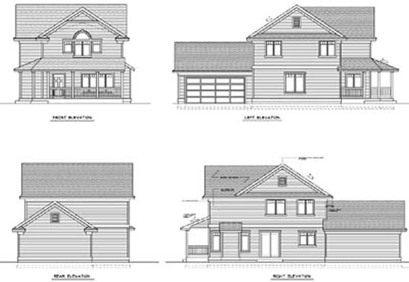 Home Plan Rear Elevation of this 3-Bedroom,1647 Sq Ft Plan -119-1218