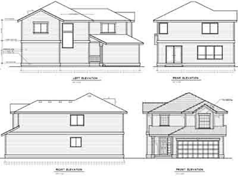 Home Plan Rear Elevation of this 3-Bedroom,1662 Sq Ft Plan -119-1223