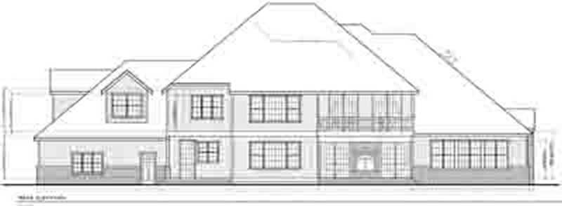 Home Plan Rear Elevation of this 4-Bedroom,5927 Sq Ft Plan -119-1248