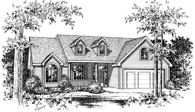 Front View of this 3-Bedroom, 1875 Sq Ft Plan - 120-1057