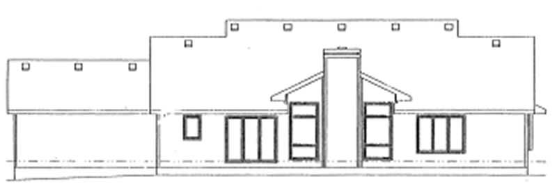 Home Plan Rear Elevation of this 3-Bedroom,2151 Sq Ft Plan -120-1072