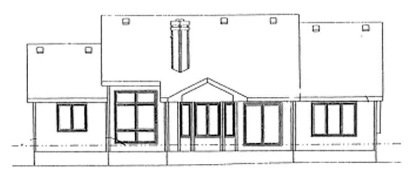 Home Plan Rear Elevation of this 3-Bedroom,1919 Sq Ft Plan -120-1475