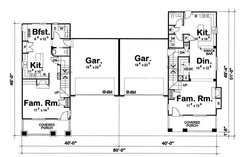 Floor Plan First Story of Multi-Unit Plan #120-1551