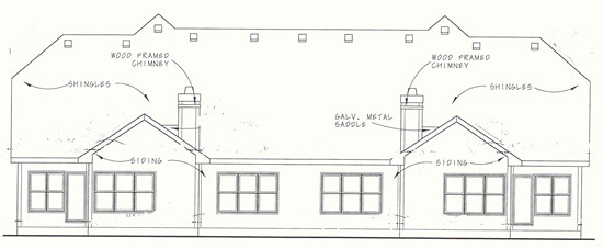 Home Plan Rear Elevation of this 3-Bedroom,2060 Sq Ft Plan -120-1553