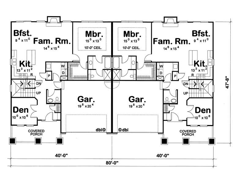 Floor Plan First Story of Multi-Unit Plan #120-1598