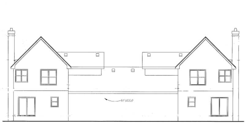 Home Plan Rear Elevation of this 3-Bedroom,1715 Sq Ft Plan -120-1602
