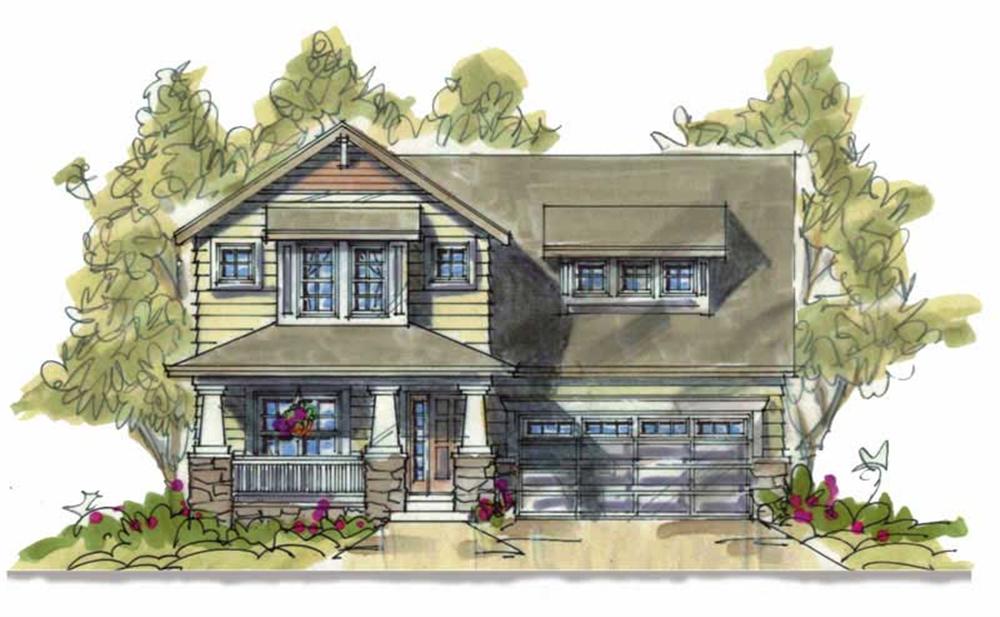 Front View of this 3-Bedroom, 1568 Sq Ft Plan - 120-1639