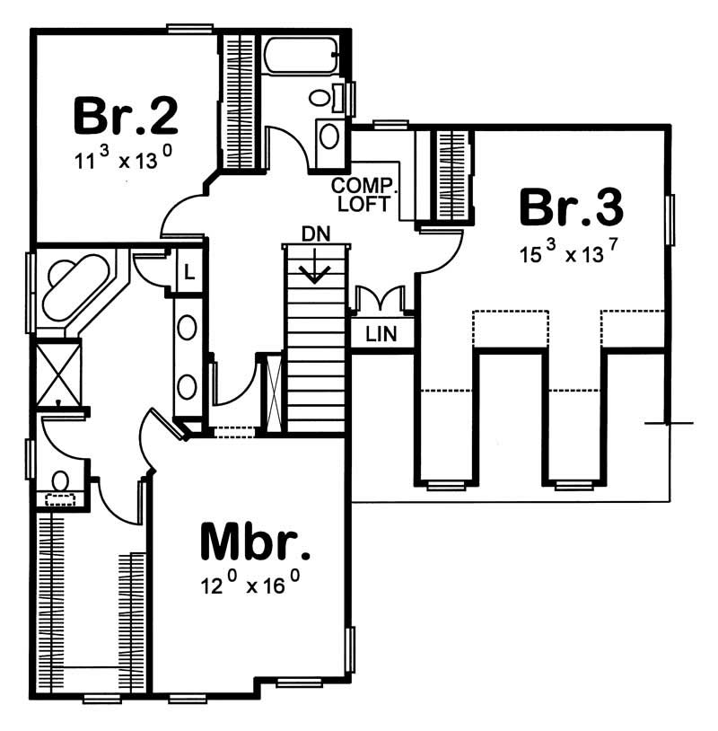 Upper Level of Country Plan #120-1640