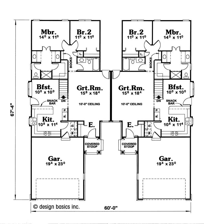Floor Plan First Story of Multi-Unit Plan #120-1892