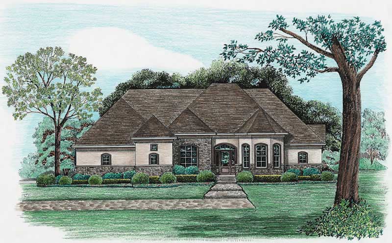 Front View of this 4-Bedroom, 2679 Sq Ft Plan - 120-1963