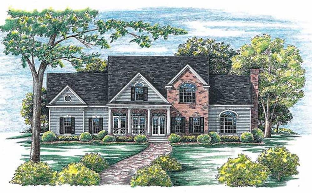 Front View of this 4-Bedroom, 2715 Sq Ft Plan - 120-1964