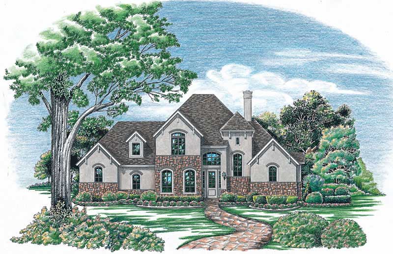 Front View of this 3-Bedroom, 1984 Sq Ft Plan - 120-1966