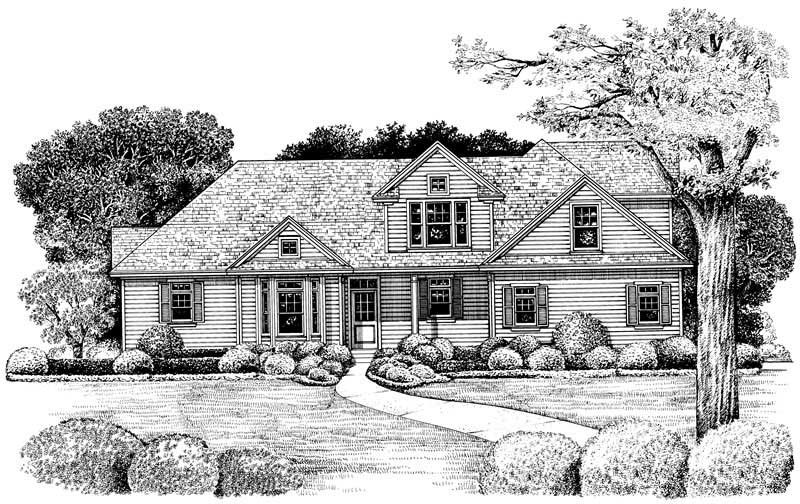 Front View of this 3-Bedroom, 1902 Sq Ft Plan - 120-1974