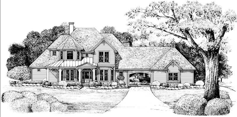 Front View of this 4-Bedroom, 2576 Sq Ft Plan - 120-1976