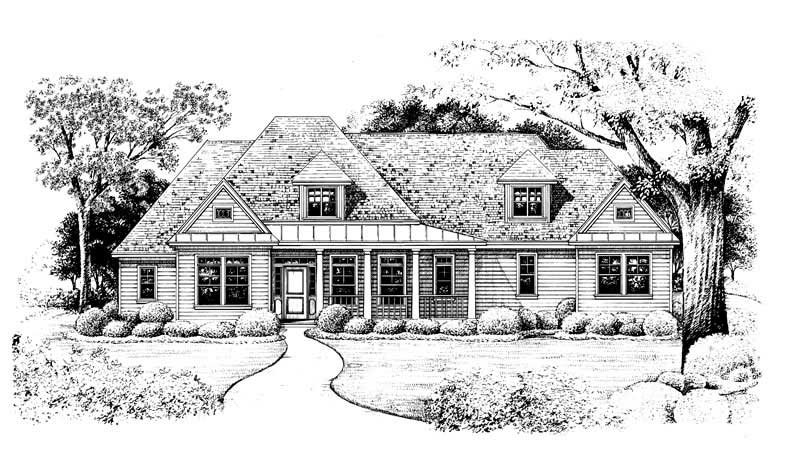 Front View of this 4-Bedroom, 2040 Sq Ft Plan - 120-1981