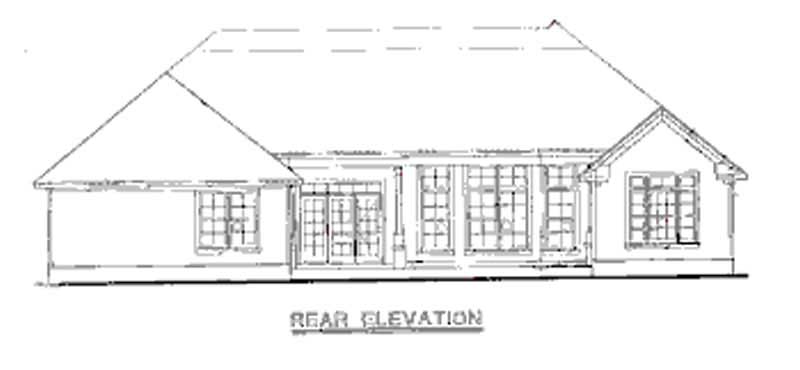 Home Plan Rear Elevation of this 3-Bedroom,2393 Sq Ft Plan -120-1984