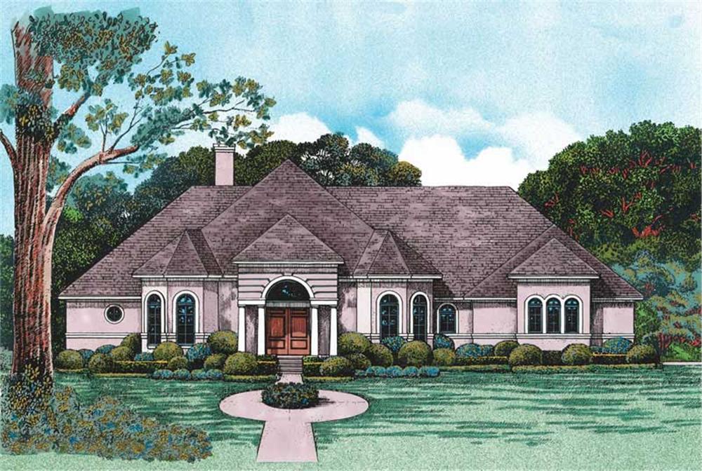 Front View of this 3-Bedroom, 2517 Sq Ft Plan - 120-1986
