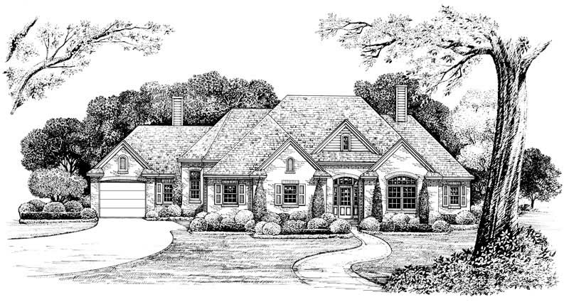 Front View of this 3-Bedroom, 2331 Sq Ft Plan - 120-2014