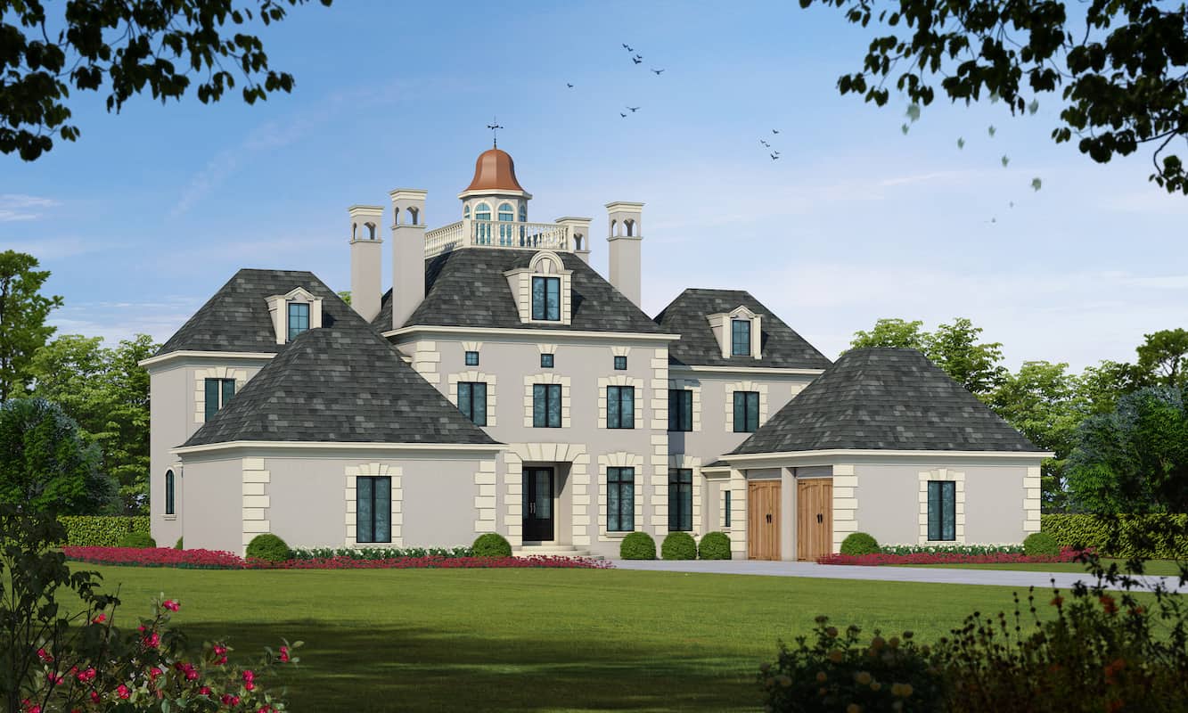 Left Side View of this 4-Bedroom, 3335 Sq Ft Plan - 120-2042