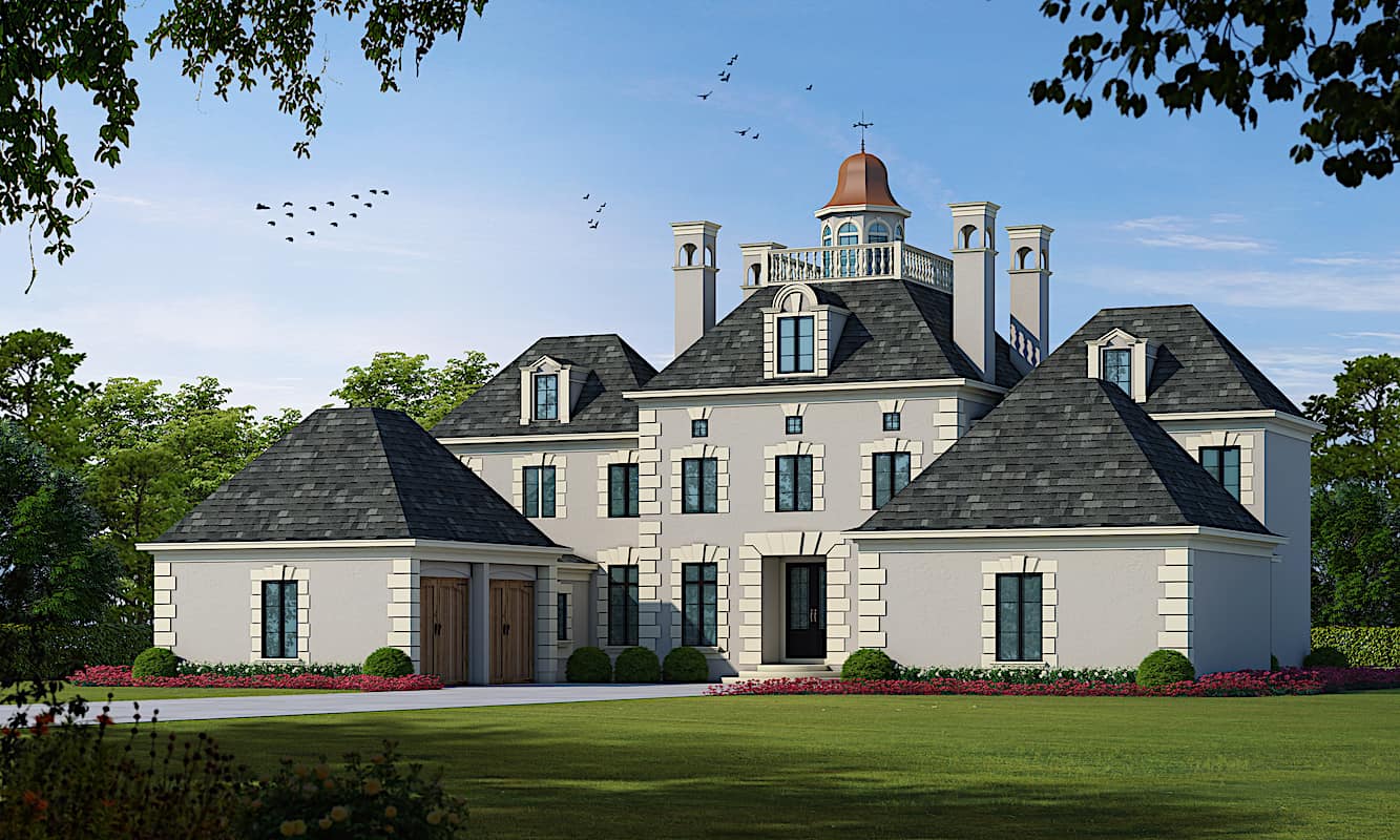 Right Side View of this 4-Bedroom, 3335 Sq Ft Plan - 120-2042