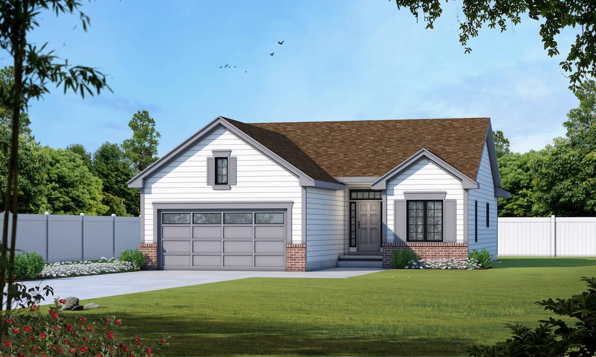 Ranch home (ThePlanCollection: Plan #120-2070)