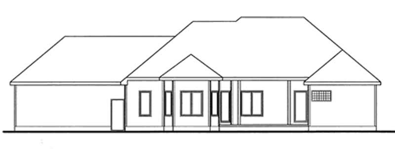 Home Plan Rear Elevation of this 3-Bedroom,2641 Sq Ft Plan -120-2077