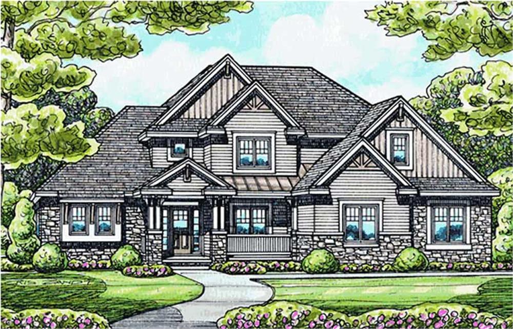 Front View of this 3-Bedroom, 2476 Sq Ft Plan - 120-2084
