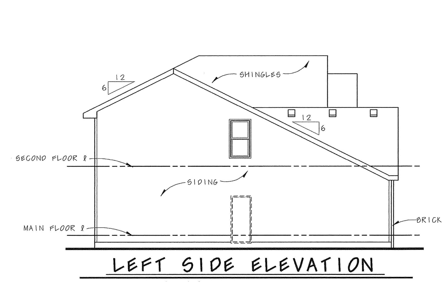 Home Plan Left Elevation of this 3-Bedroom,2155 Sq Ft Plan -120-2092