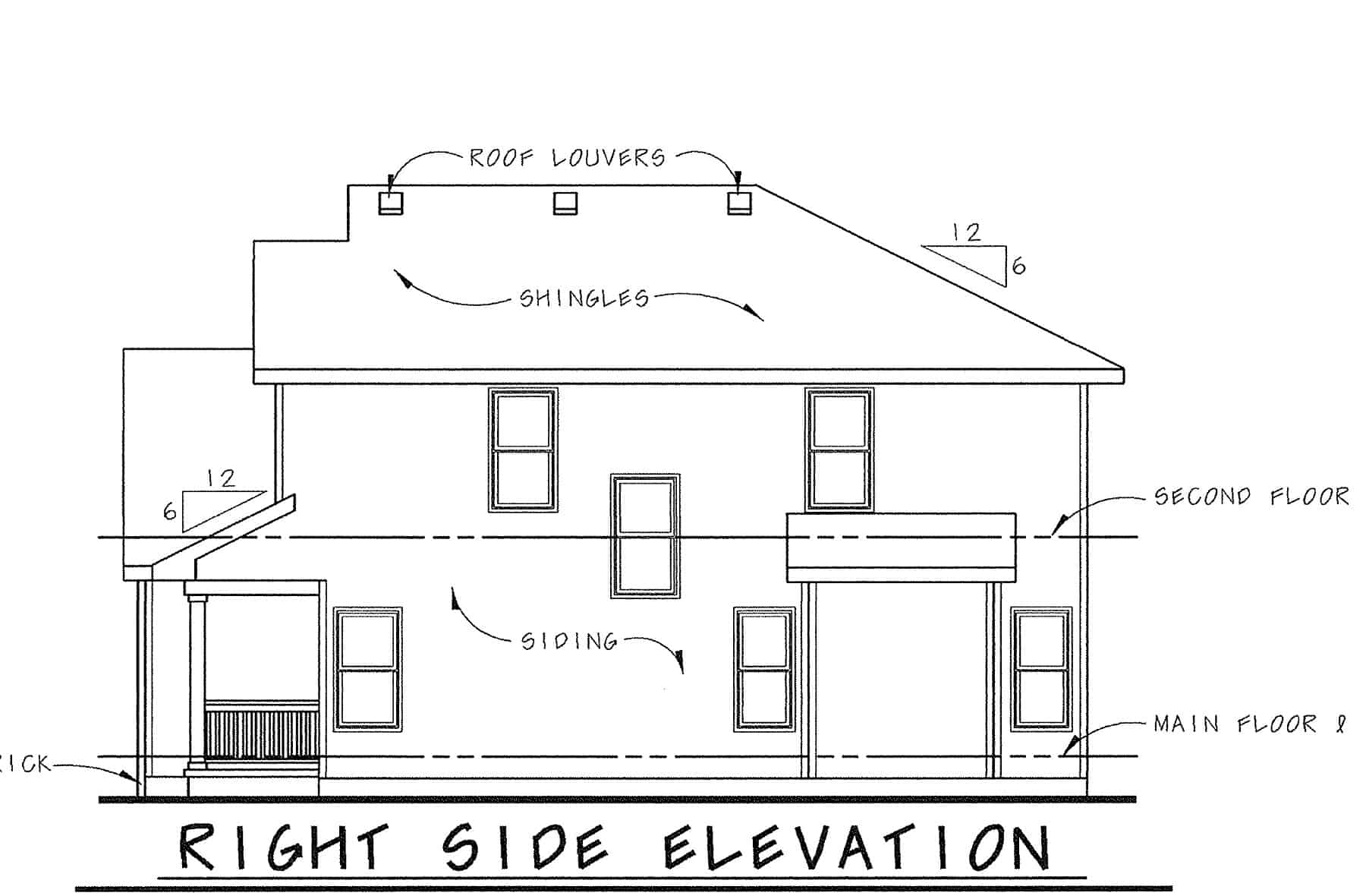 Home Plan Right Elevation of this 3-Bedroom,2155 Sq Ft Plan -120-2092