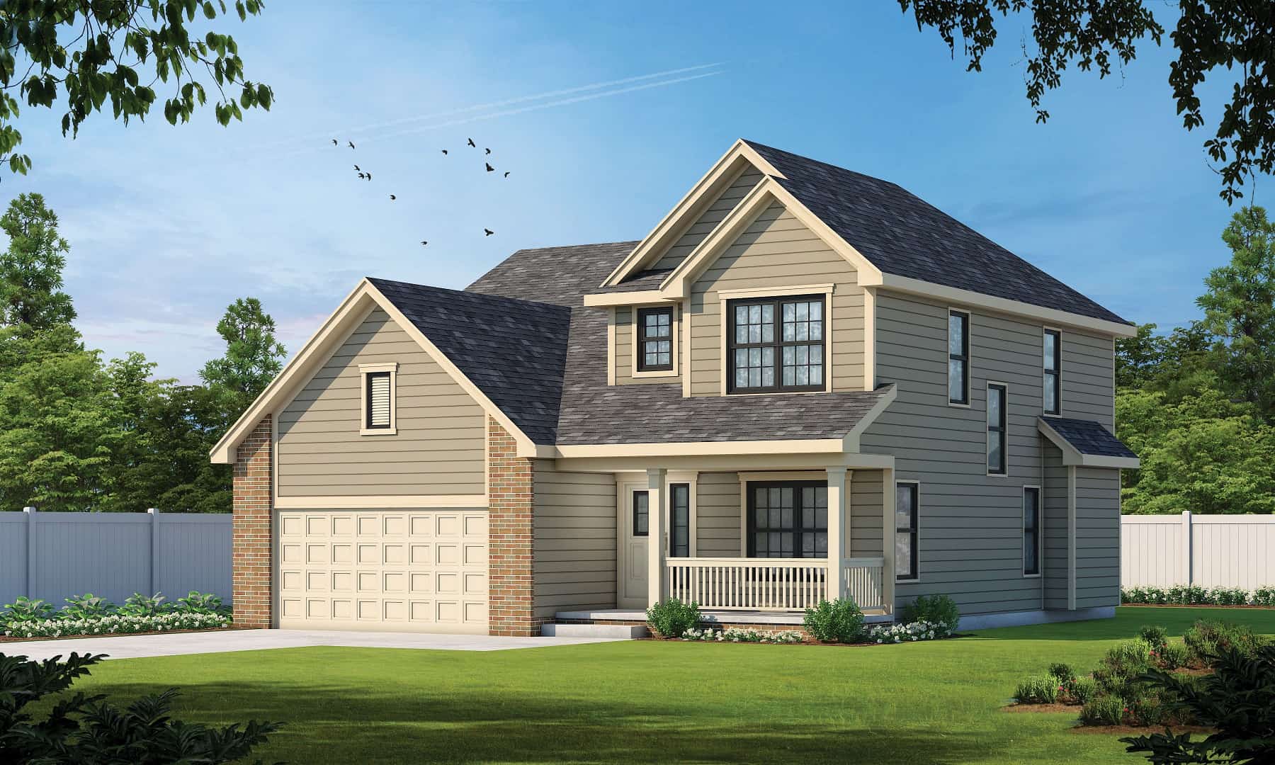 Front View of this 3-Bedroom,2155 Sq Ft Plan -120-2092