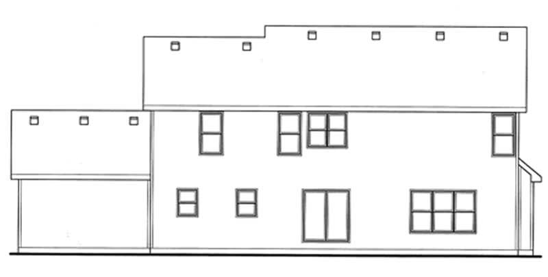 Home Plan Rear Elevation of this 4-Bedroom,2892 Sq Ft Plan -120-2094