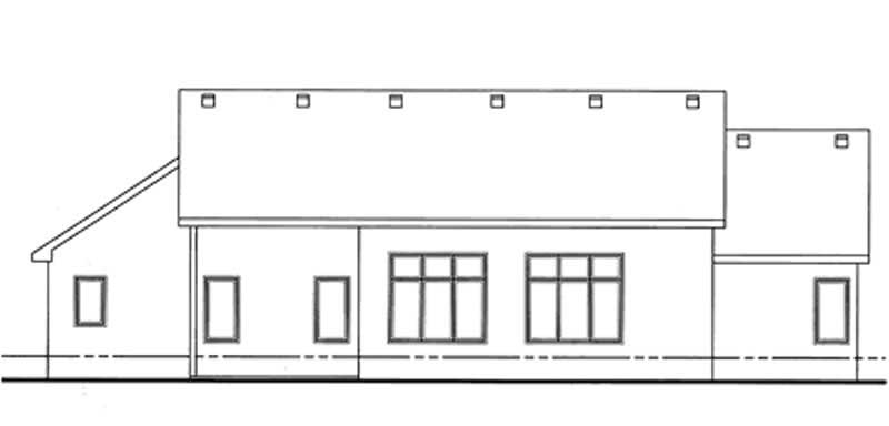 Home Plan Rear Elevation of this 3-Bedroom,2274 Sq Ft Plan -120-2099