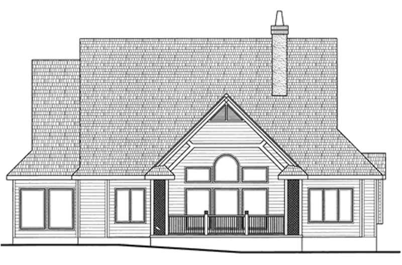 Home Plan Rear Elevation of this 2-Bedroom,2390 Sq Ft Plan -120-2101