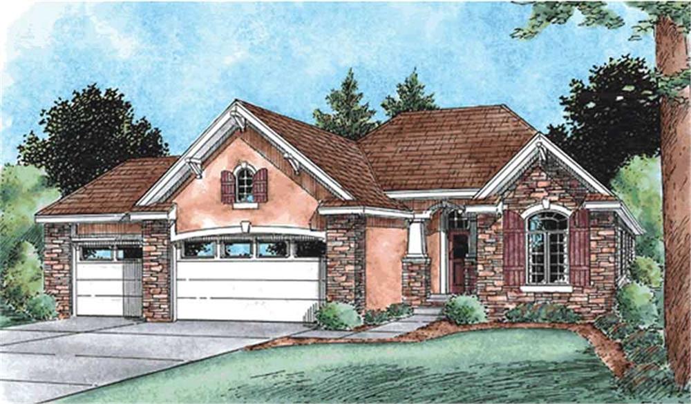 Front View of this 3-Bedroom, 1755 Sq Ft Plan - 120-2103