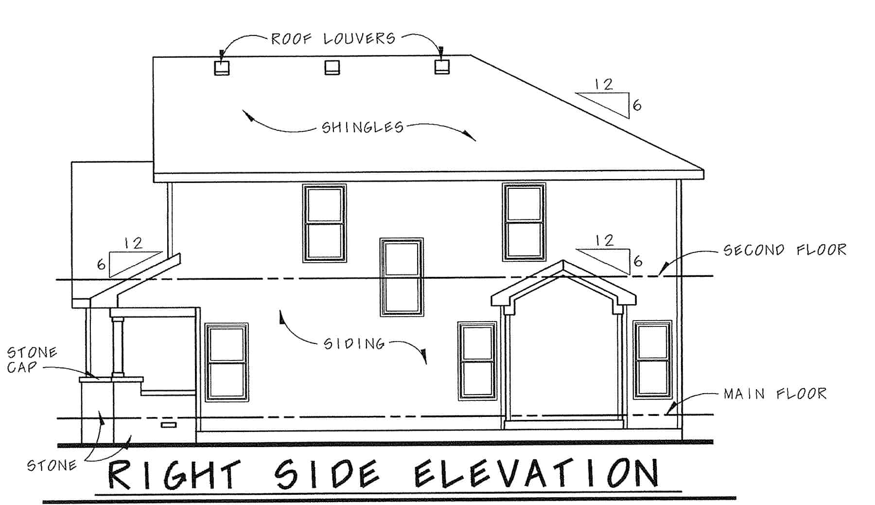 Home Plan Right Elevation of this 3-Bedroom,2168 Sq Ft Plan -120-2112