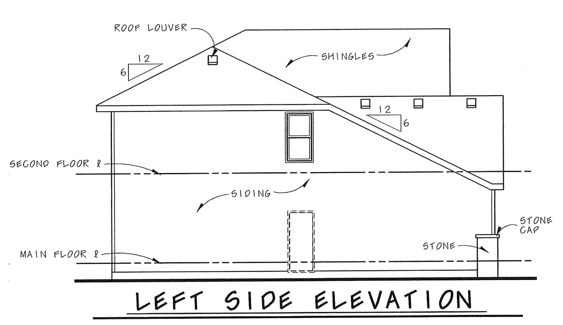 Home Plan Left Elevation of this 3-Bedroom,2168 Sq Ft Plan -120-2112