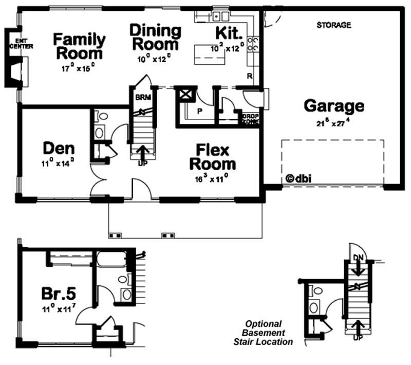 Floor Plan First Story of Country Plan #120-2131
