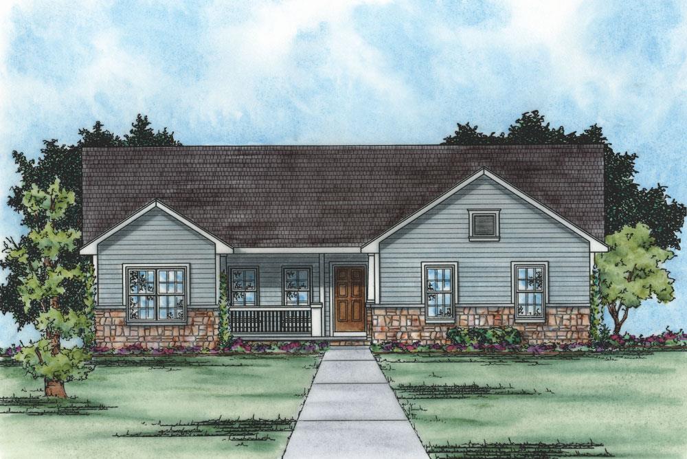 Front View of this 2-Bedroom, 1722 Sq Ft Plan - 120-2235