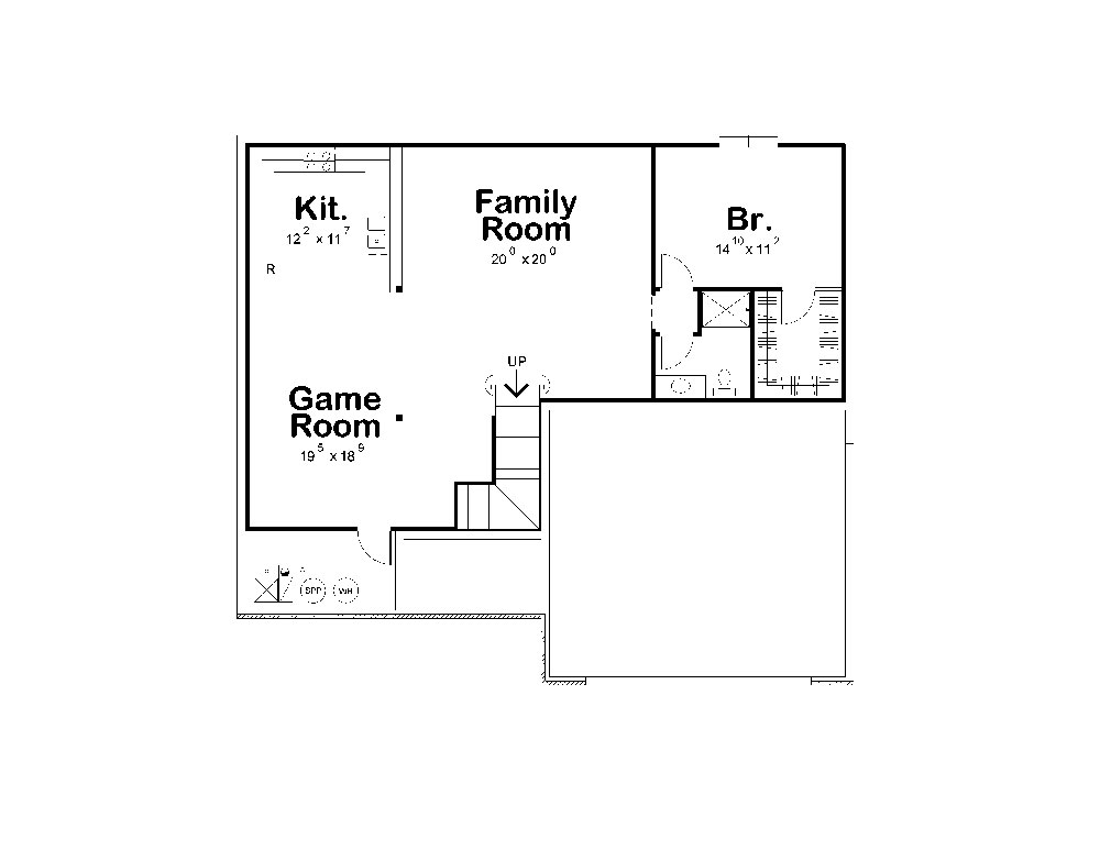 Floor Plan Basement of Traditional Plan #120-2246