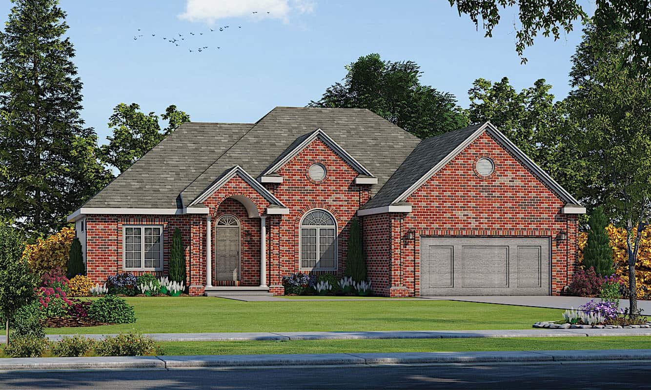 Traditional House (#120-2250) at The Plan Collection.