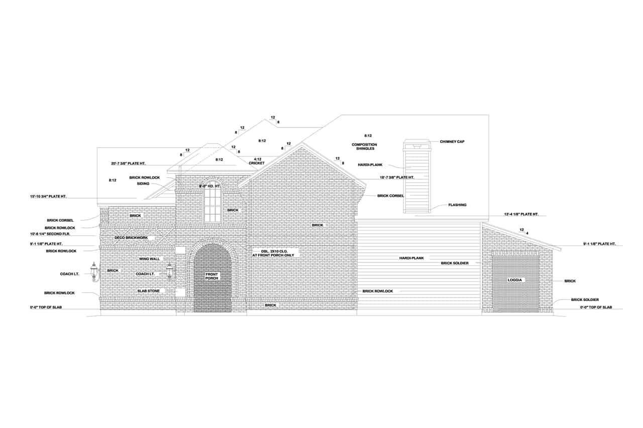 Home Plan Right Elevation of this 4-Bedroom,2879 Sq Ft Plan -120-2303
