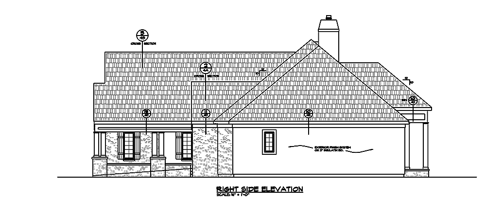 Home Plan Right Elevation of this 2-Bedroom,2266 Sq Ft Plan -120-2464