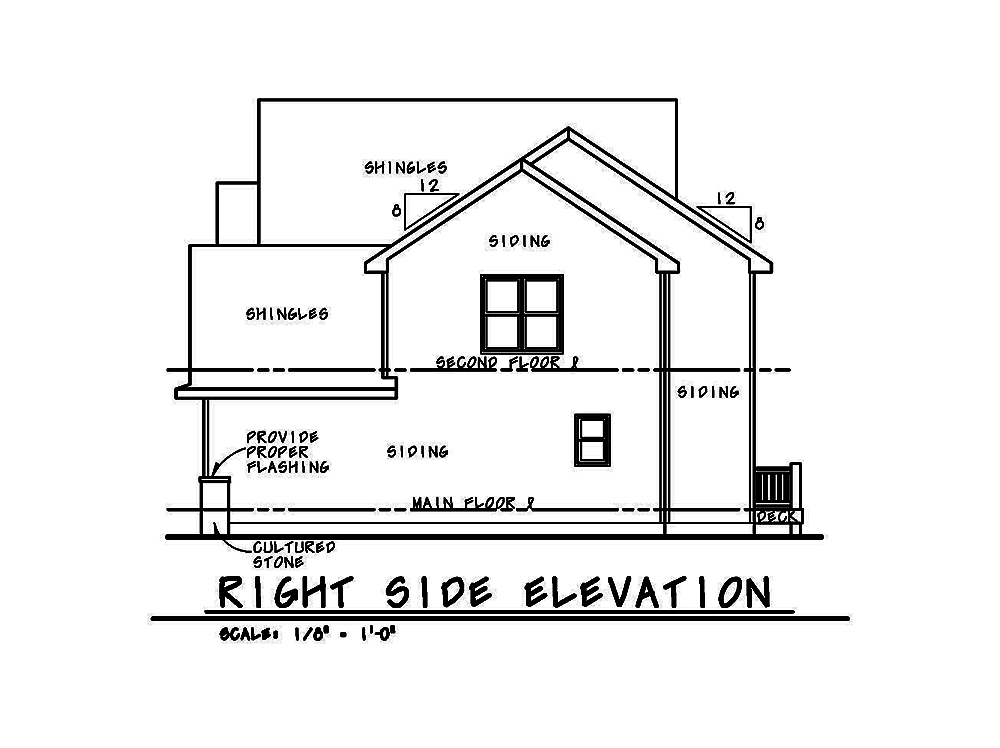 Home Plan Right Elevation of this 4-Bedroom,2527 Sq Ft Plan -120-2466
